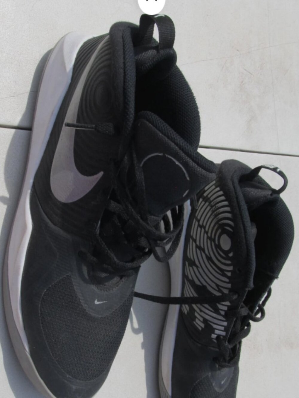 Nike Black White Basketball Shoes AQ4224-001 Kids Youth Size 6.5Y